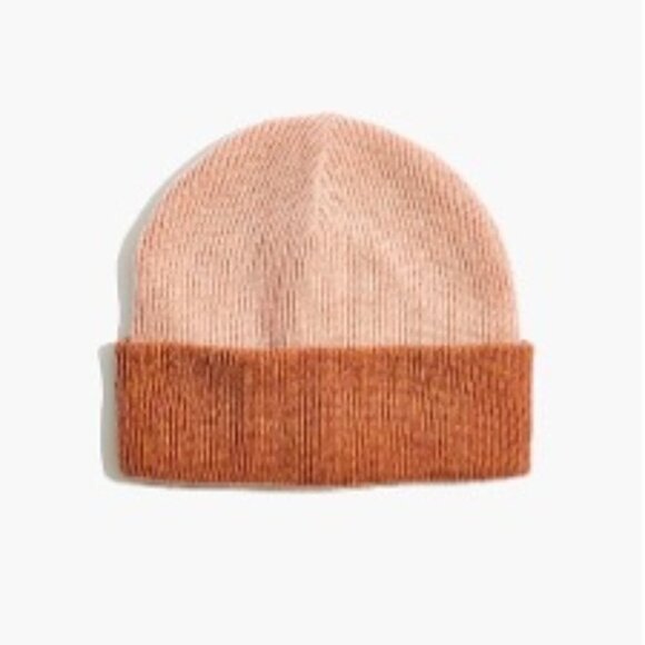 New Madewell Knitted Reversible Merino Wool Reversible Cuffed Beanie - Picture 1 of 3